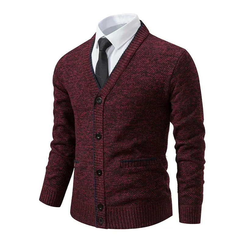 Patrick - Cardigan innovativo a maglia rasata spessa