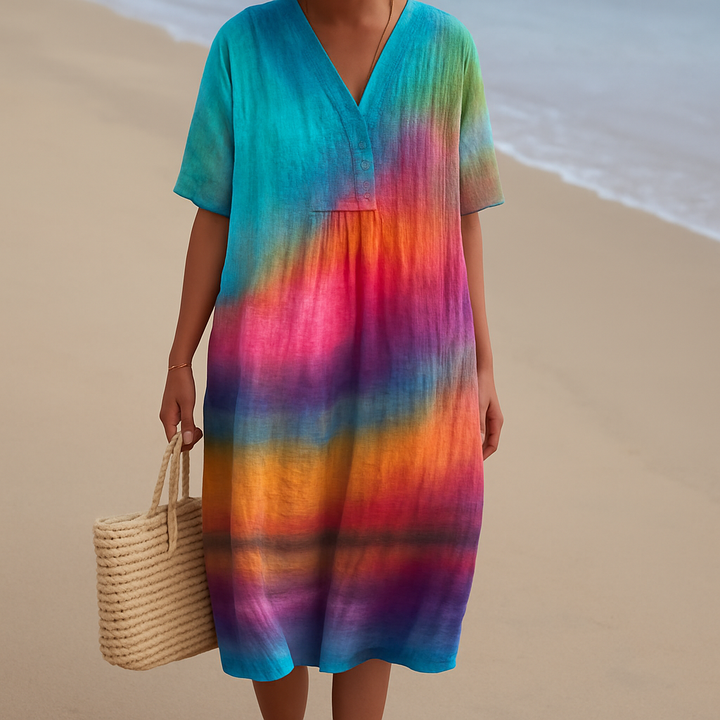 Chelsea - Abito tie-dye Sunset