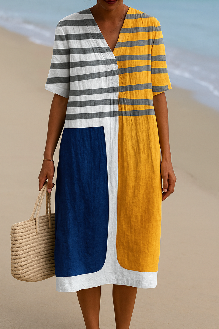 Phoebe - Vestito color block