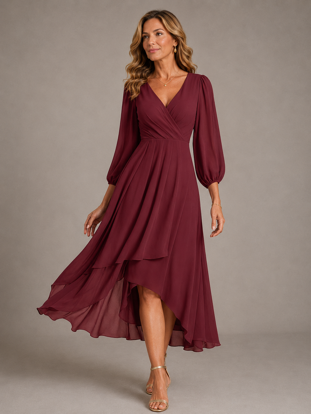 Mia™ | Vestito lungo elegante con scollo a V