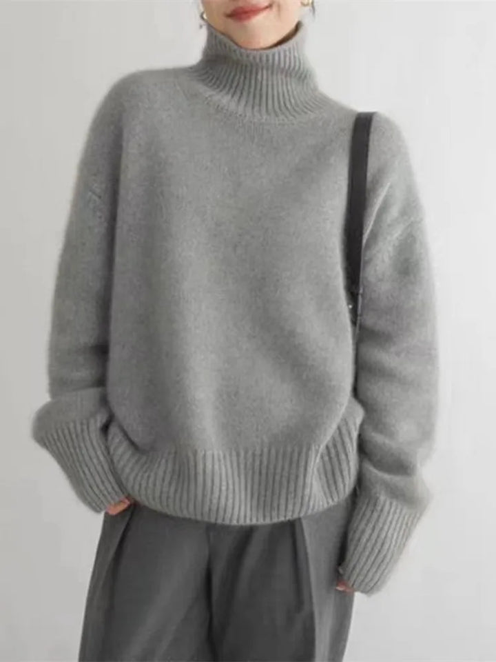Solvina - Maglione Classico a Collo Alto