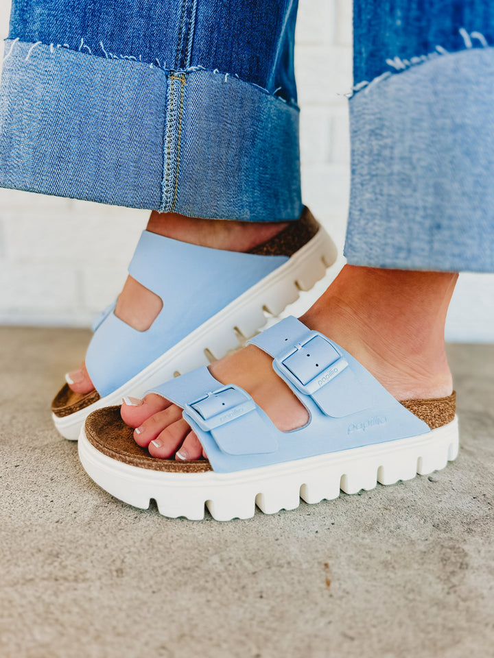 Sandalo Birkenstock Arizona Pap Chunky Birko-Flor - Baby Blue