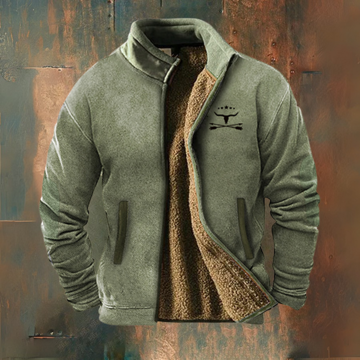 Eric | Giacca in Fleece con Zip Frontale Color Cammello