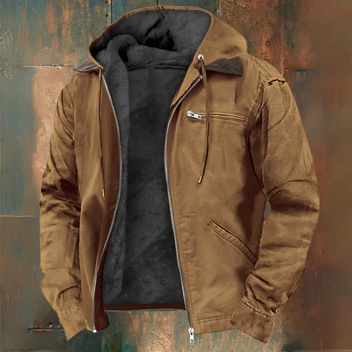George | Giacca a zip con cappuccio marrone