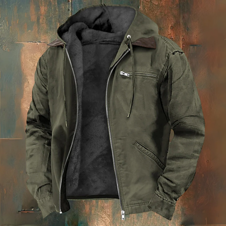 George | Giacca a zip con cappuccio marrone