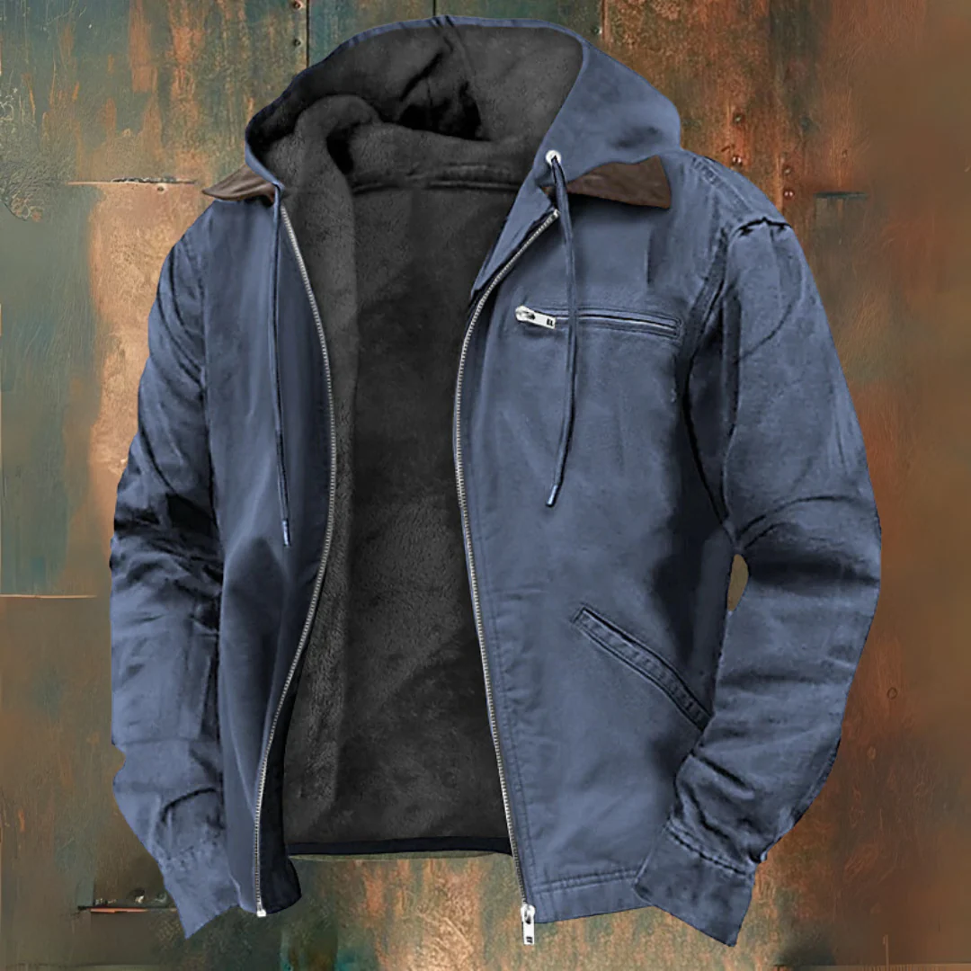 George | Giacca a zip con cappuccio marrone
