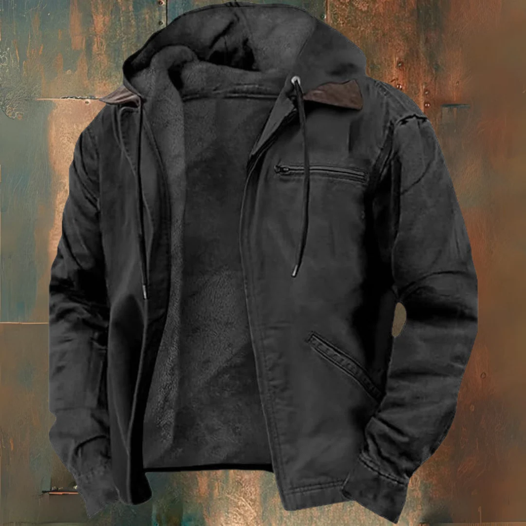 George | Giacca a zip con cappuccio marrone