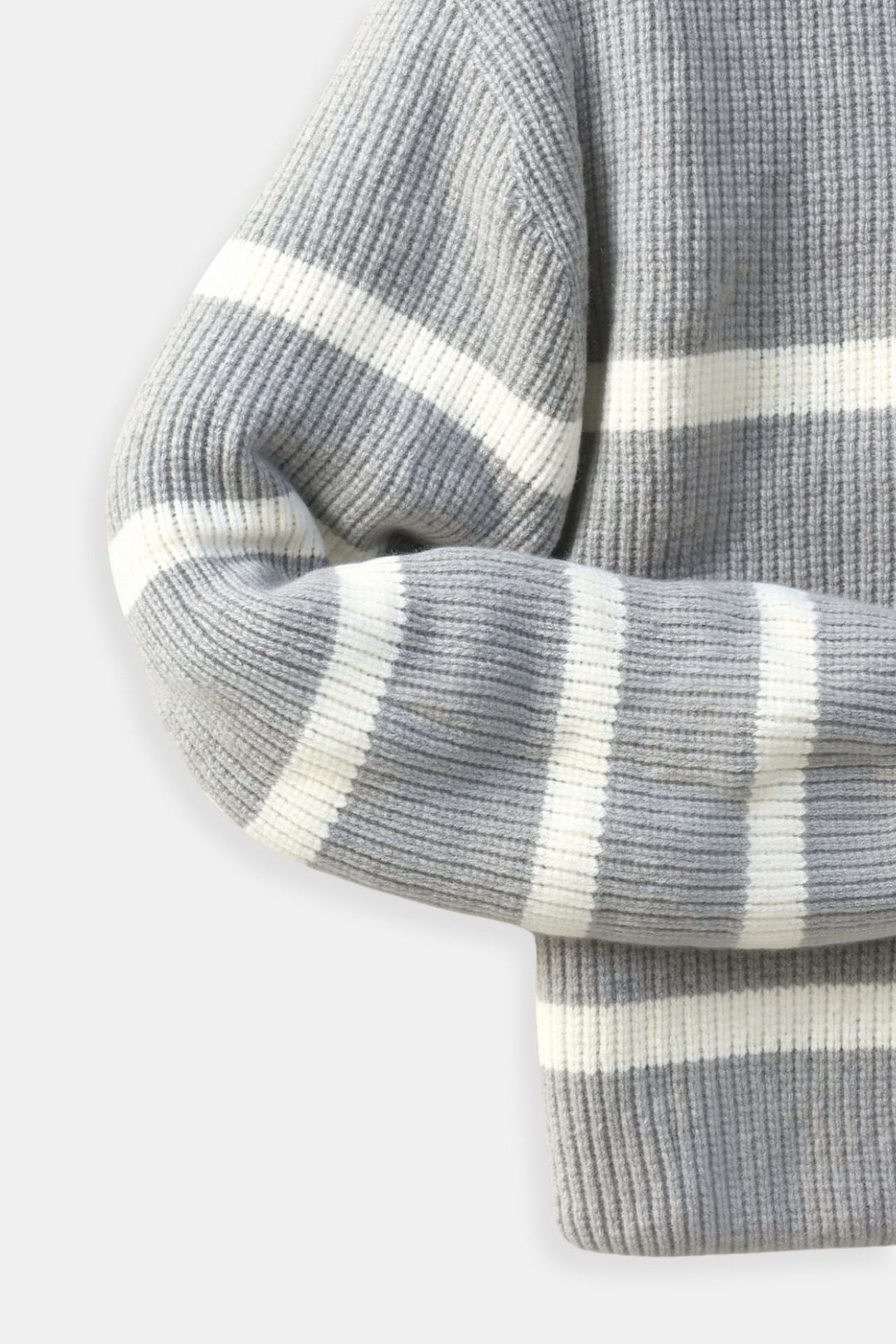 Declan - Maglione a righe con mezza zip