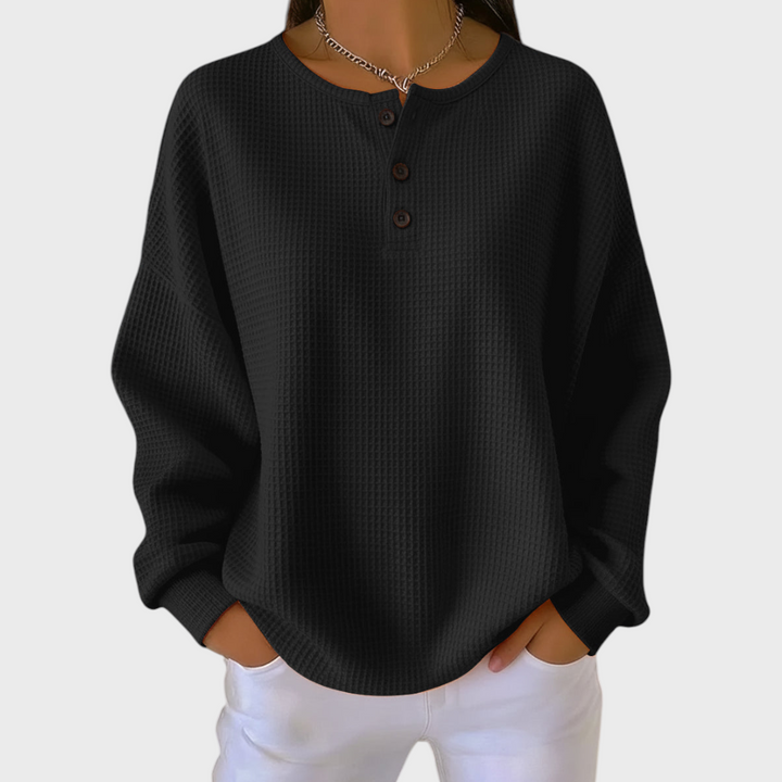 Helene - Sweater made of soft waffle fabric