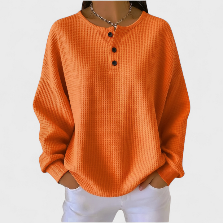 Helene - Sweater made of soft waffle fabric