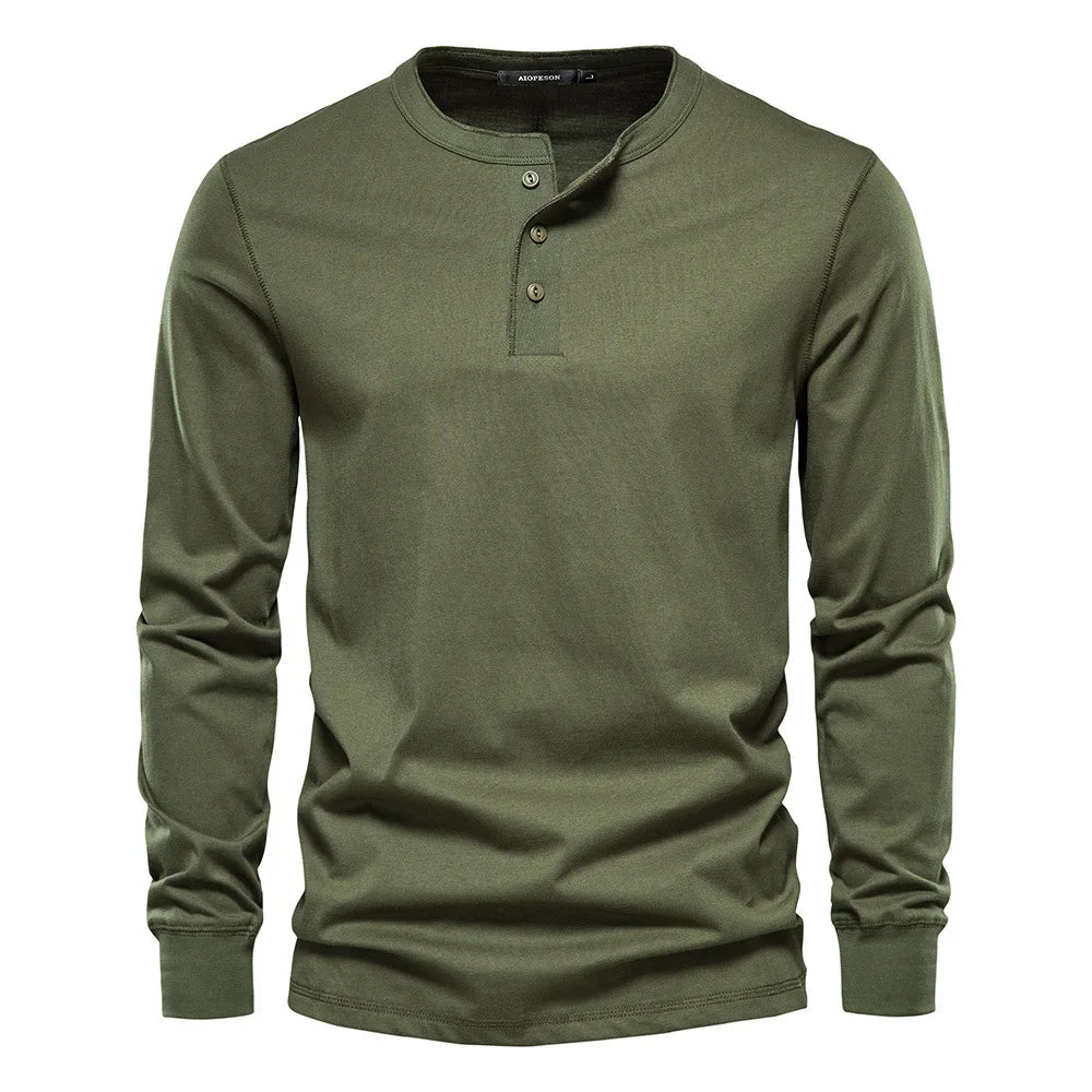 Owen - Maglia Henley in misto morbido traspirante