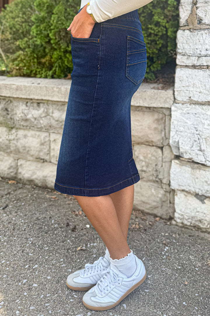 Classic Waistband Denim (Dk. Indigo)