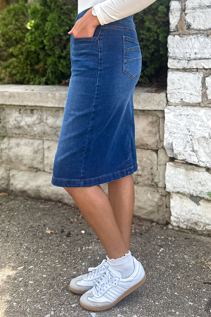Jeans classici con vita regolare (indaco)