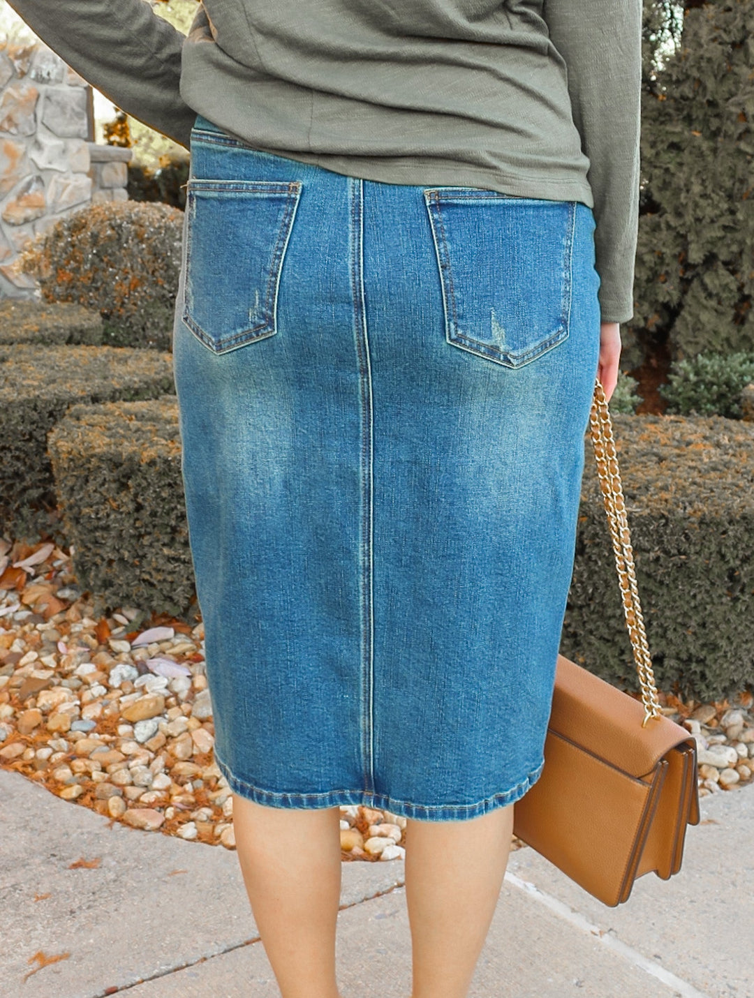 Gonna di jeans Piper effetto consumato in Vintage (Vendita finale)