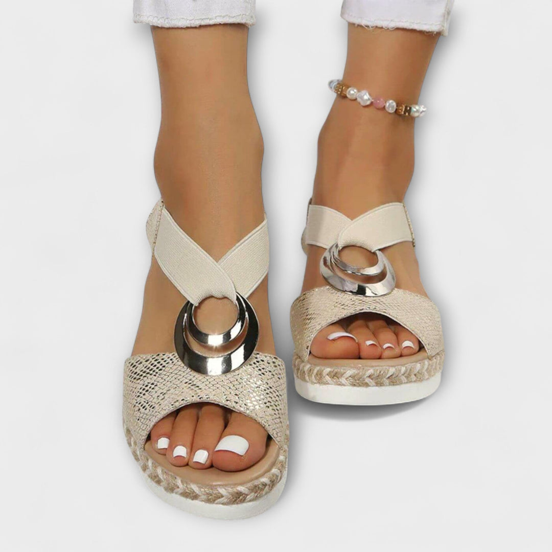 Roswitha - Sandali comfort beige