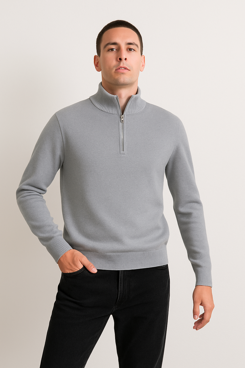Marcus - Maglione con mezza zip