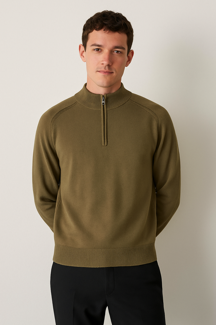 Marcus - Maglione con mezza zip
