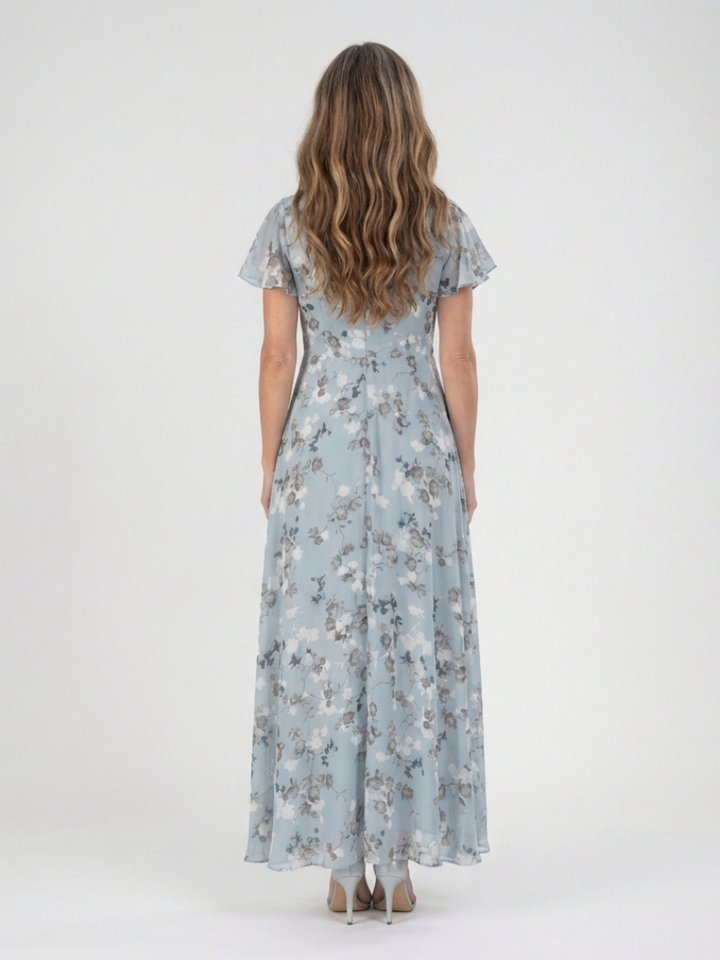 Ismeria | Maxi abito in chiffon floreale