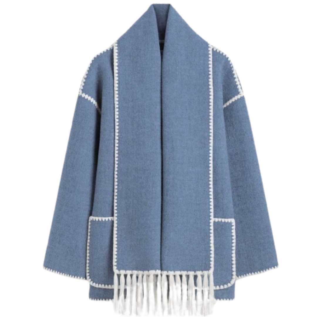 Cappotto esclusivo con accento di sciarpa