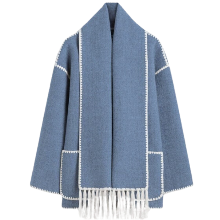 Cappotto esclusivo con accento di sciarpa