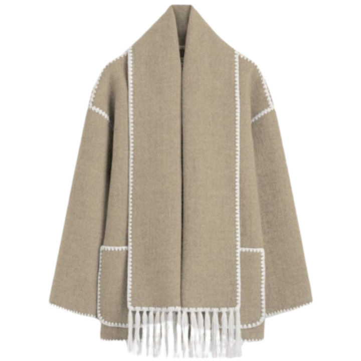 Cappotto esclusivo con accento di sciarpa
