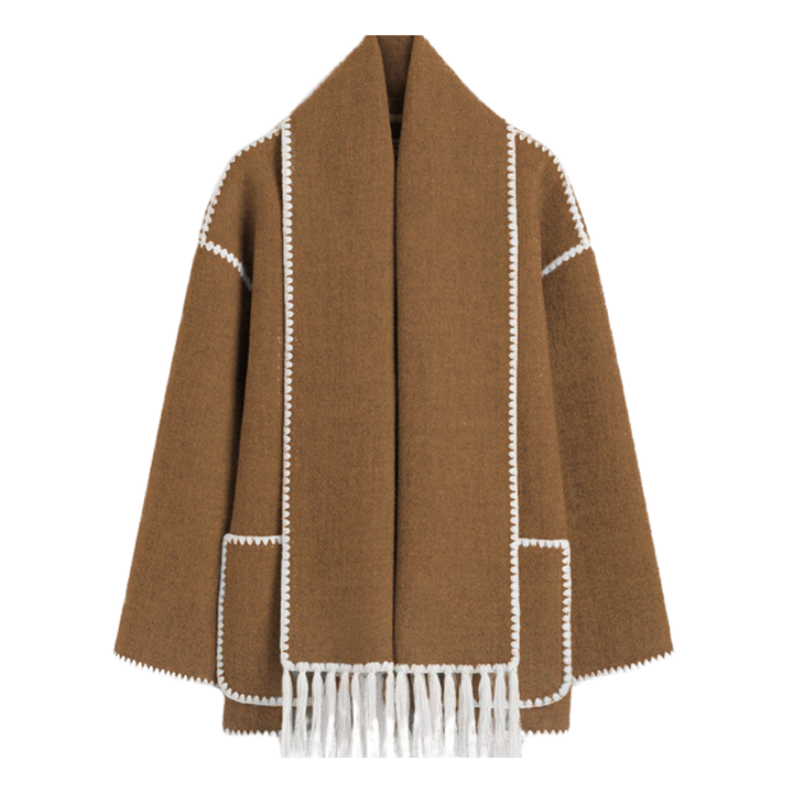 Cappotto esclusivo con accento di sciarpa