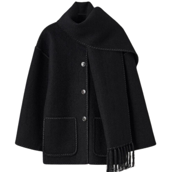 Cappotto esclusivo con accento di sciarpa