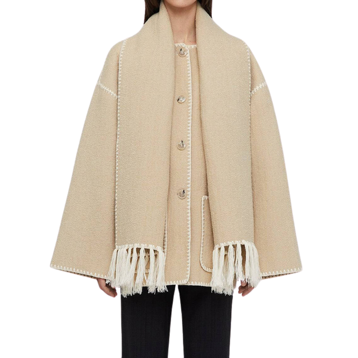 Cappotto esclusivo con accento di sciarpa