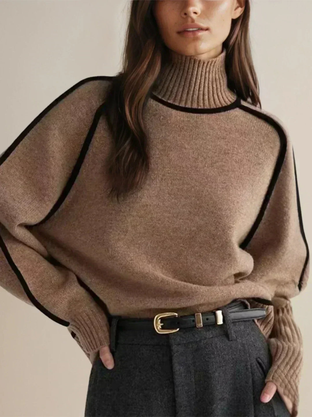 Seraphina - Maglione Elegante a Collo Alto