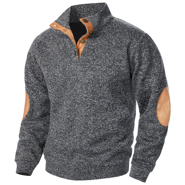 Liam | Maglione in Maglia Mezza Zip Charcoal
