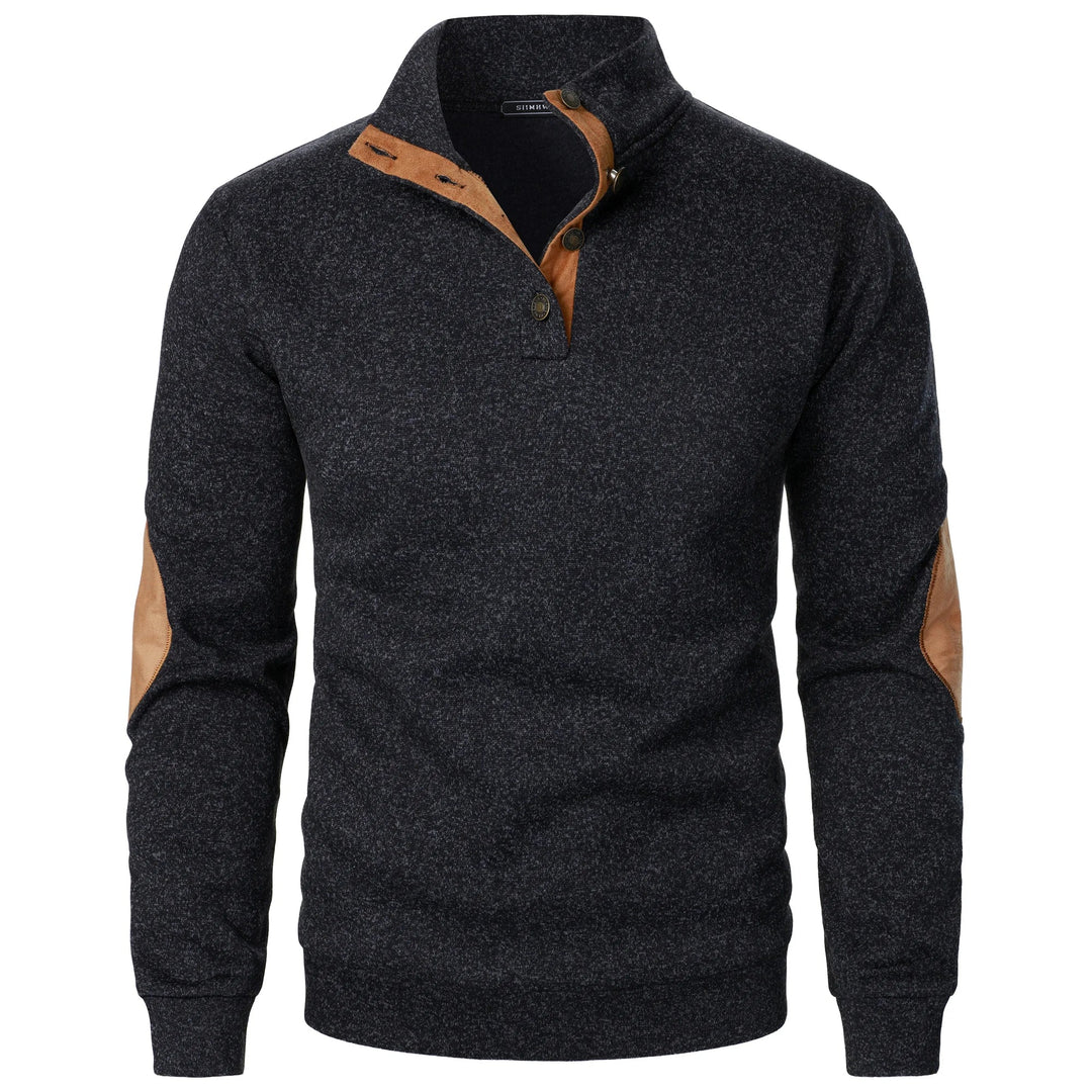 Liam | Maglione in Maglia Mezza Zip Charcoal