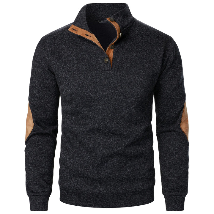Liam | Maglione in Maglia Mezza Zip Charcoal