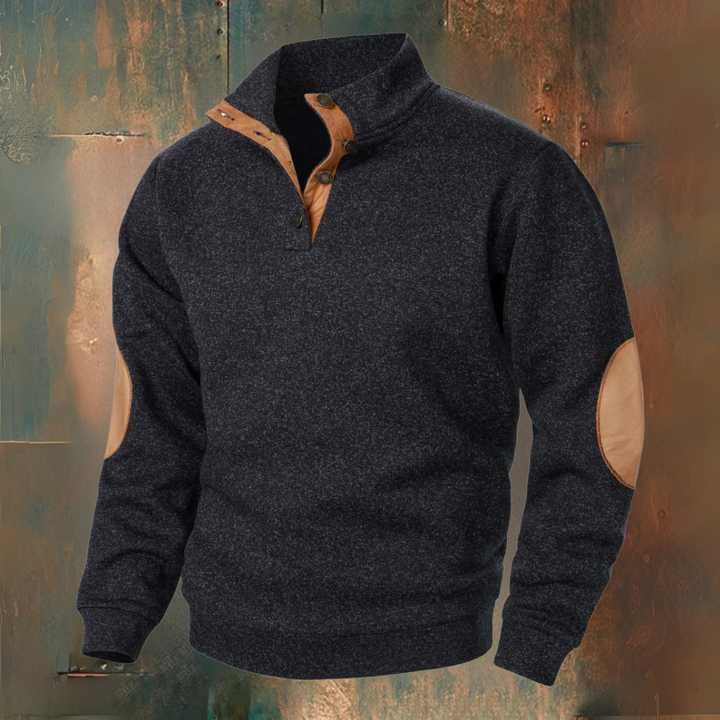 Liam | Maglione in Maglia Mezza Zip Charcoal