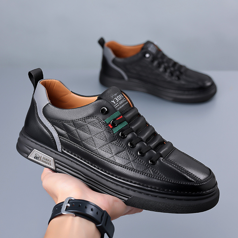 Sneakers casual in pelle