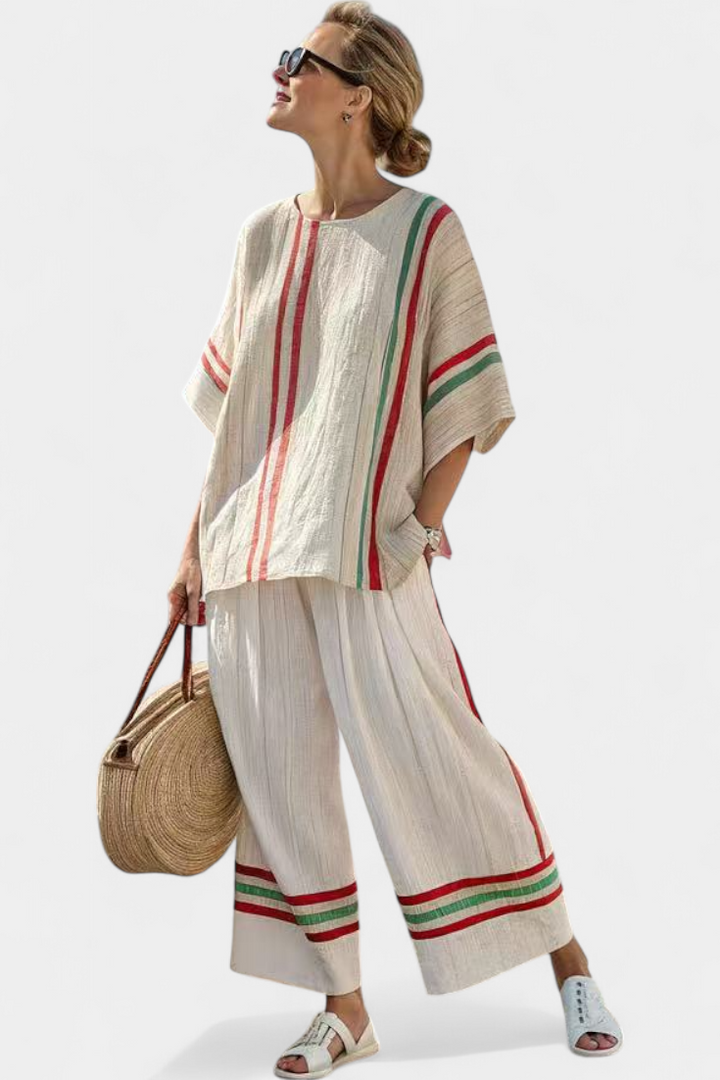 Beatriz - Completo a righe mediterraneo