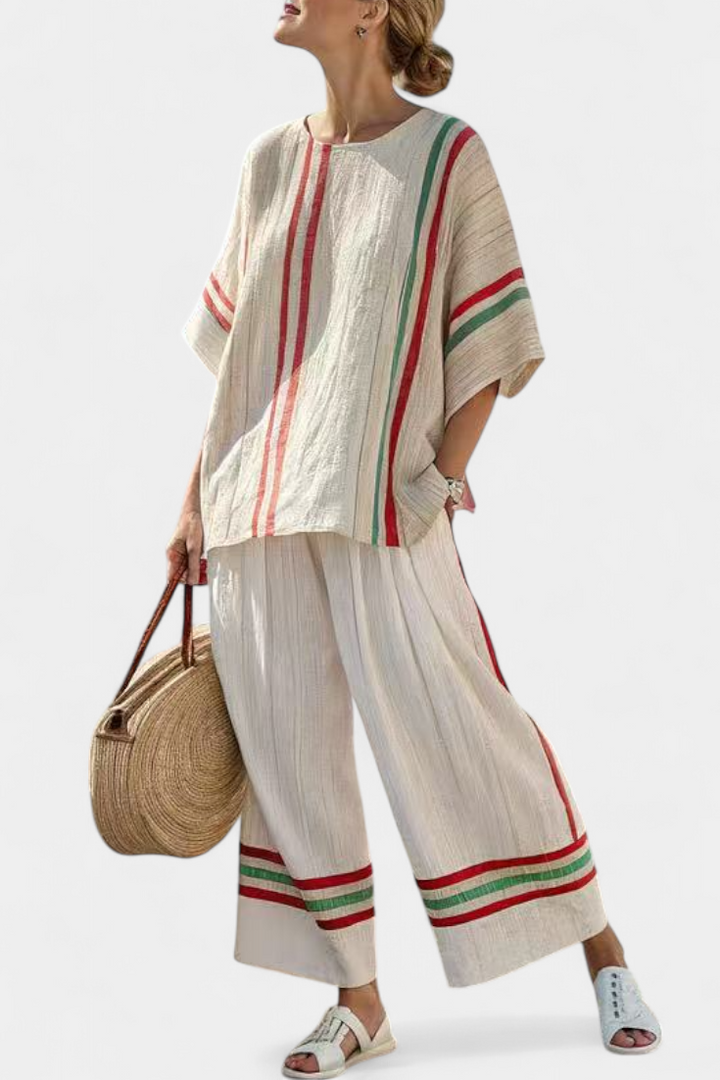 Beatriz - Completo a righe mediterraneo