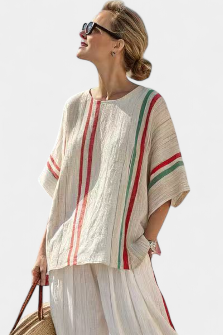 Beatriz - Completo a righe mediterraneo