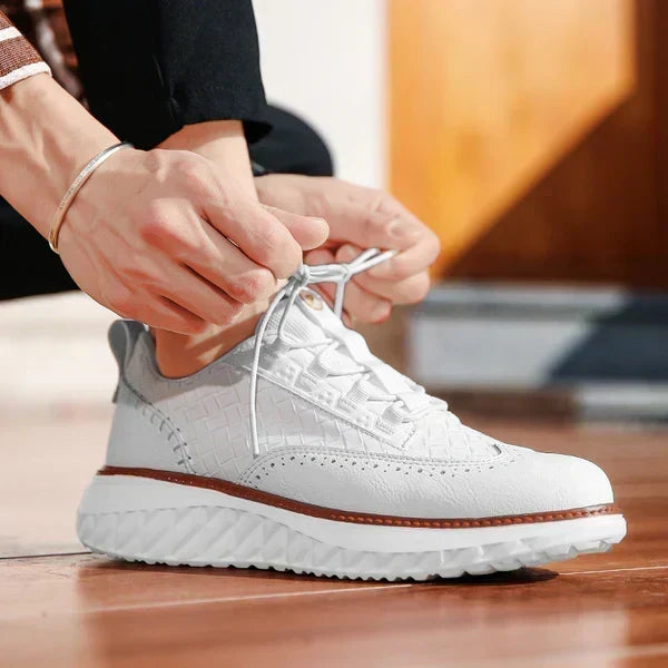 Angus - Sneakers in similpelle Oxford