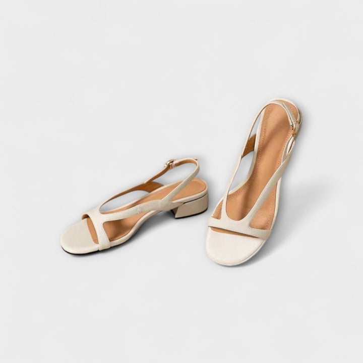 Elfrieda - Elegant Red Flat Sandals