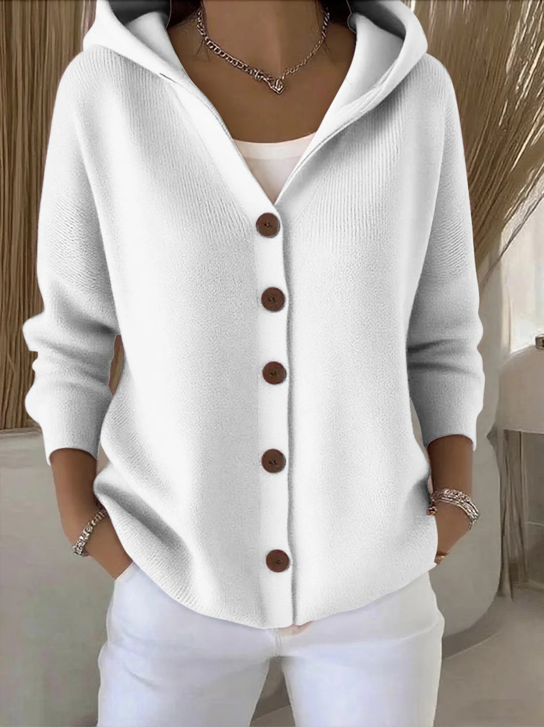 Zoé | Cardigan a Maglia con Cappuccio
