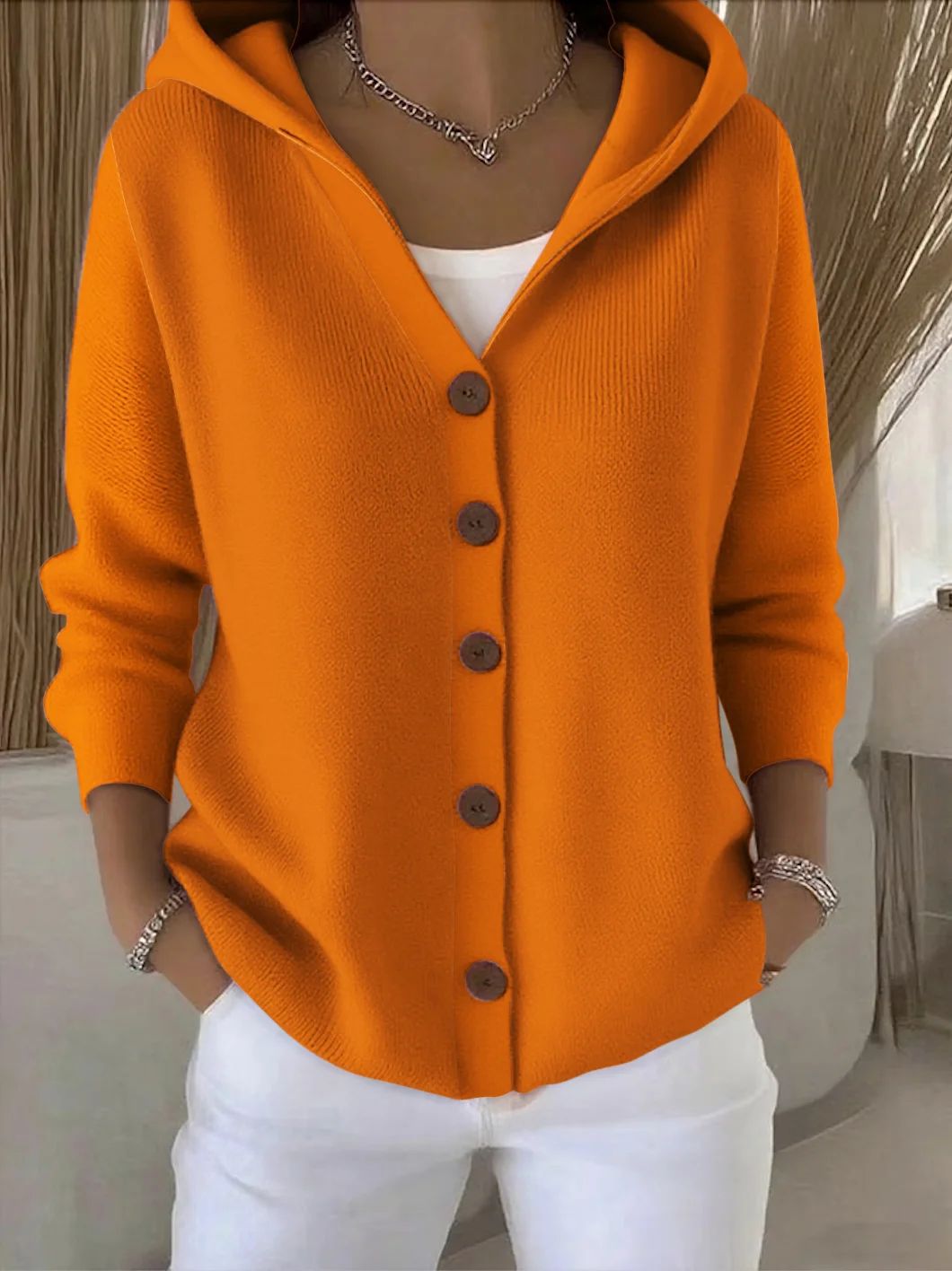 Zoé | Cardigan a Maglia con Cappuccio