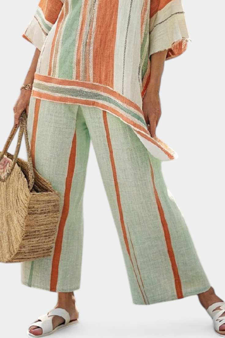 Dalila - Completo a righe in lino