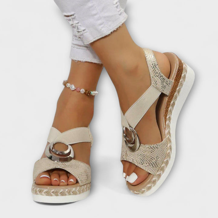 Roswitha - Sandali comfort beige