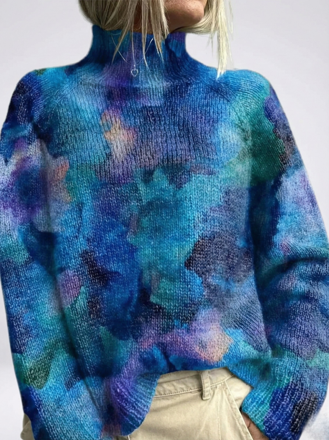 Maya - Maglione a Collo Alto Caldo ed Elegante