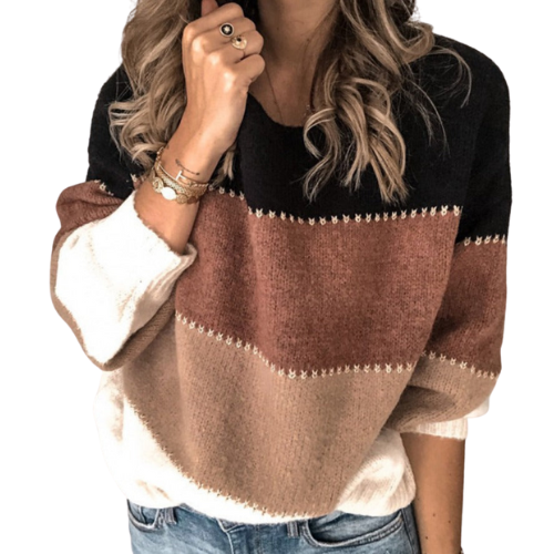 Maglione a righe da donna