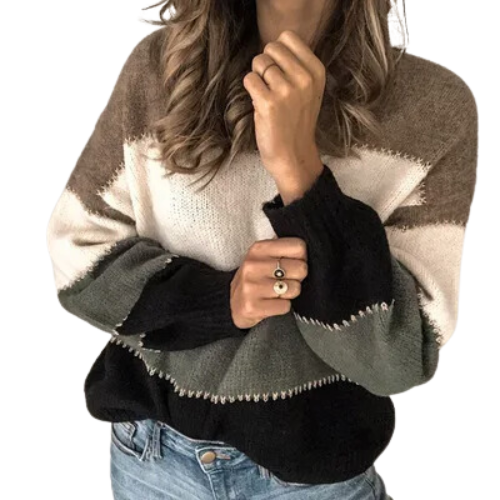 Maglione a righe da donna