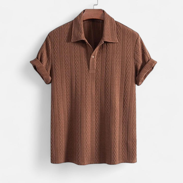 Dylan - Polo con collo in maglia jacquard