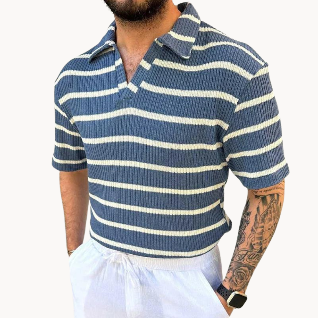 Samuel - Polo con colletto alla coreana traspirante