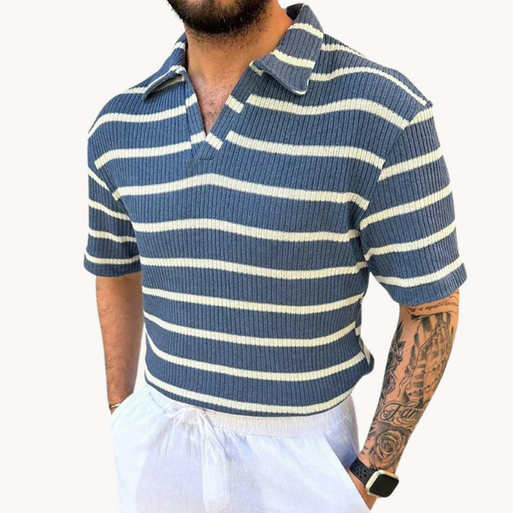 Samuel - Polo con colletto alla coreana traspirante