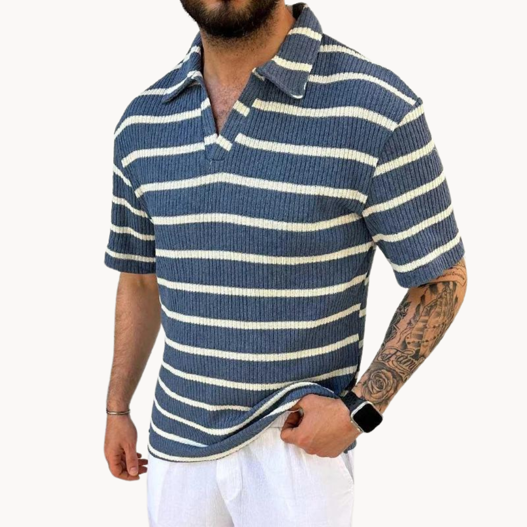 Samuel - Polo con colletto alla coreana traspirante